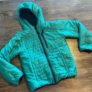 Eddie Bauer hooded reversible coat size 10-12